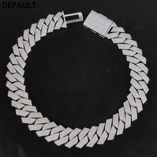 Mens Cuban Link Chain Bracelet Gold Plated Bling Miami Prong Set Diamond for Men 25MM Iced Out Hip Hop Jewelry Bracelets