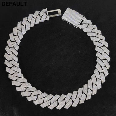 Mens Cuban Link Chain Bracelet Gold Plated Bling Miami Prong Set Diamond for Men 25MM Iced Out Hip Hop Jewelry Bracelets