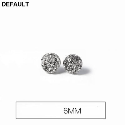 Men’s Fashion Simple Temperament Silver Earrings 6mm / Men