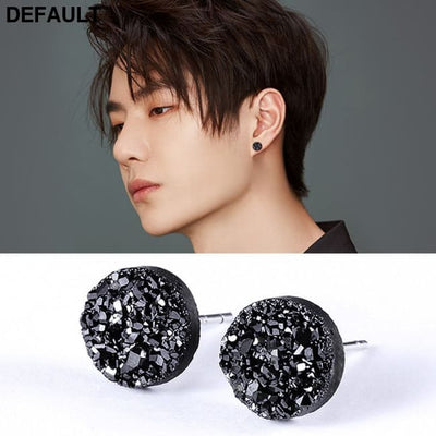 Men’s Fashion Simple Temperament Silver Earrings Men