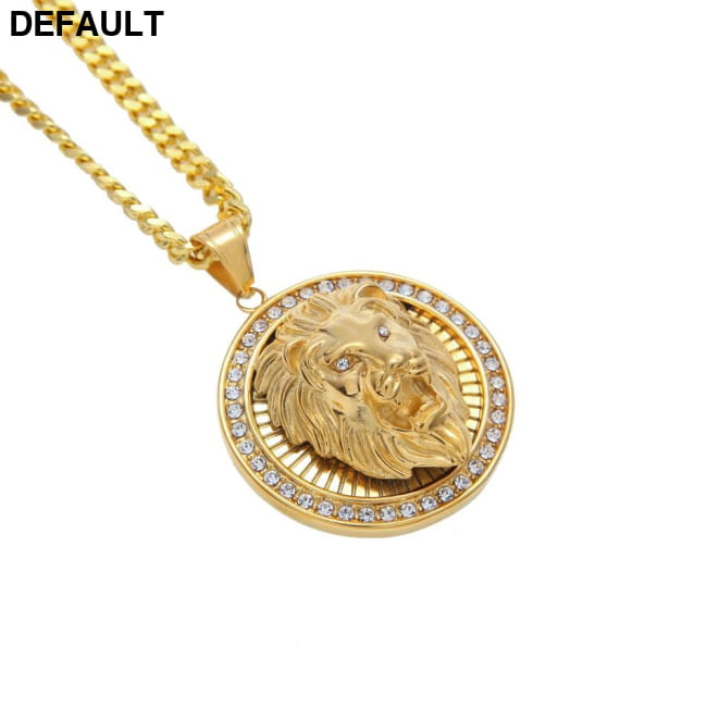 Mens Hip Hop Jewelry Iced Out Gold Color Fashion Bling Men Necklaces Sterling Silver