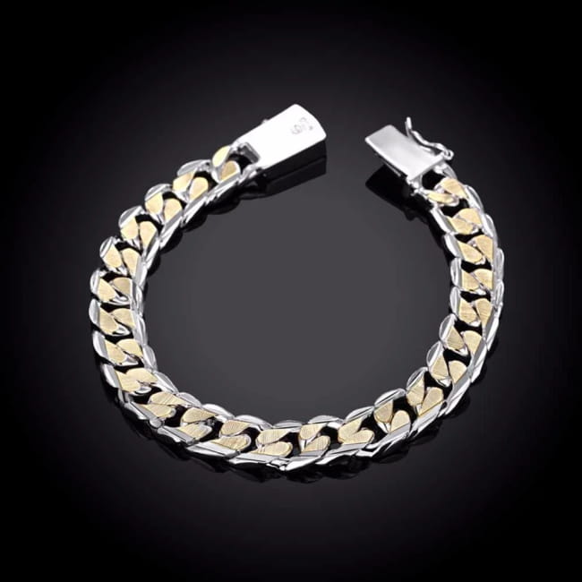 Men’s Jewelry Bracelet Pulseras 925 Silver 10mm Width 21cm Men Bracelets