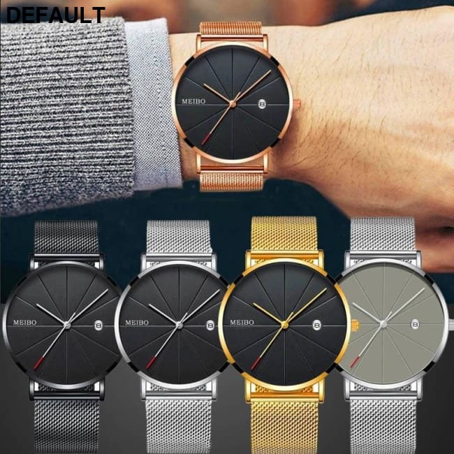 Men’s Quartz Mesh Watch: Sleek Style! Men Sport Watches