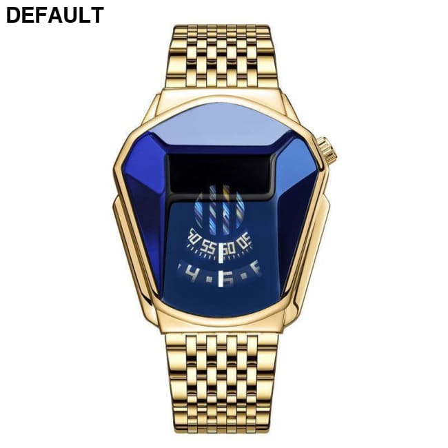 Men’s Quartz Watch With Alloy Steel Band Gold blue Men Watches Best Selling Products