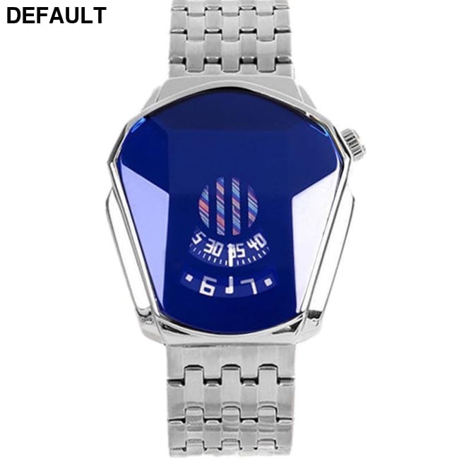 Men’s Quartz Watch With Alloy Steel Band Silver blue Men Watches Best Selling Products