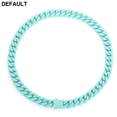 Men’s Stainless Steel Colorfast Jewelry Necklace Blue Men Necklaces Sterling Silver