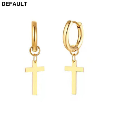 Men’s Stainless Steel Hip Hop Punk Earrings Gold / 1pair Men