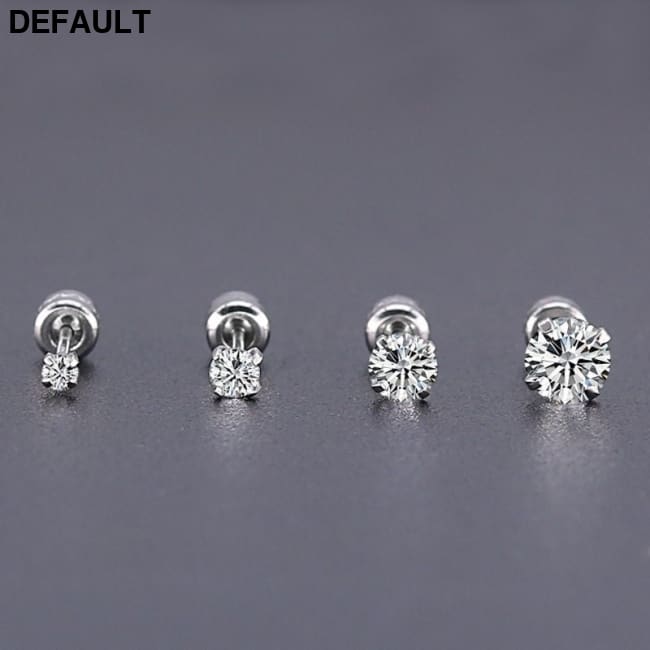 Men’s Titanium Steel Earrings with Zircon Premium Jewelry Pair Men Eaux De Toilette