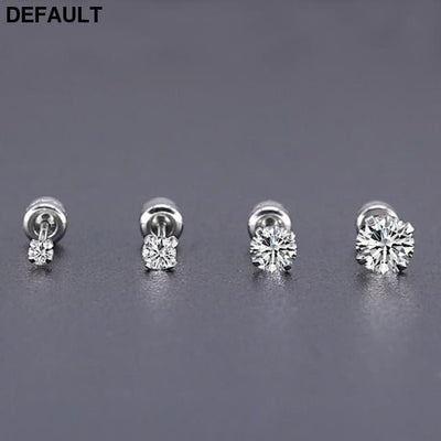 Men’s Titanium Steel Earrings with Zircon Premium Jewelry Pair Men Eaux De Toilette