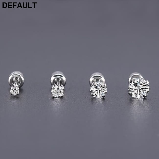 Men’s Titanium Steel Earrings with Zircon Premium Jewelry Pair Men Eaux De Toilette