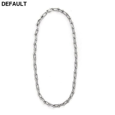 Men’s U-shaped Spliced Clavicle Necklace 45cm / Picture Color Men Necklaces Sterling Silver