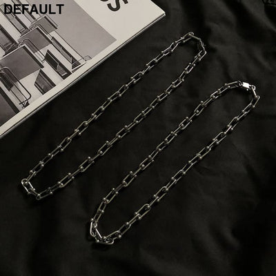 Men’s U-shaped Spliced Clavicle Necklace Men Necklaces Sterling Silver