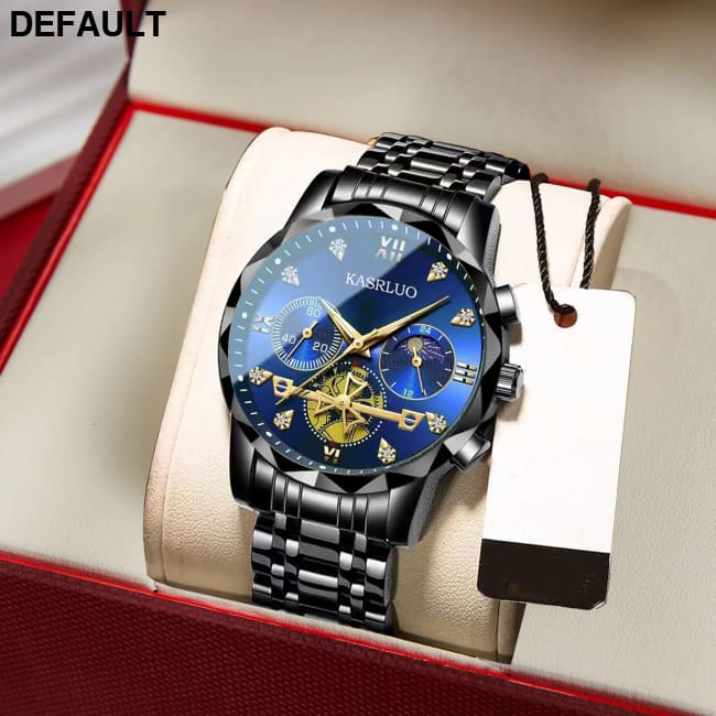 Men’s Watches New High-Value Premium Luminous Business High-end Edition Fashion Casual Luxury Quartz Watch Black-blue