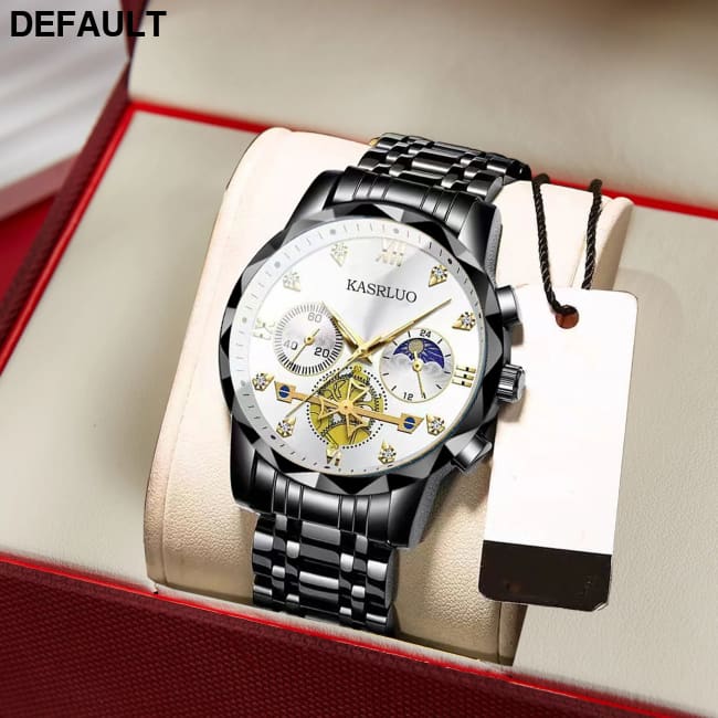 Men’s Watches New High-Value Premium Luminous Business High-end Edition Fashion Casual Luxury Quartz Watch Black-white