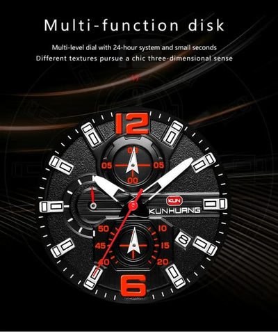 Men’s Wood Watches Luxury Luminous Multi-function Wooden Watch Quartz Retro Men Fashion Sport Timepieces Relogio Black