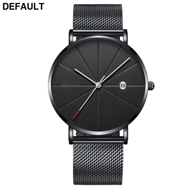 Mesh Band Steel Watch - Classic Men’s Timepiece Black Men Quartz Watches - Best Selling Products