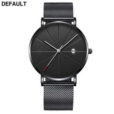 Mesh Band Steel Watch - Classic Men’s Timepiece Black Men Quartz Watches - Best Selling Products