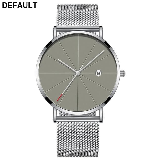 Mesh Band Steel Watch - Classic Men’s Timepiece Grey Men Quartz Watches - Best Selling Products