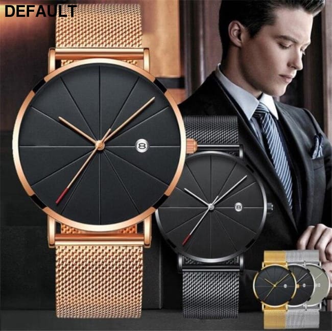Mesh Band Steel Watch - Classic Men’s Timepiece Men Quartz Watches - Best Selling Products