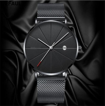 Mesh Band Steel Watch - Classic Men’s Timepiece Men Quartz Watches - Best Selling Products