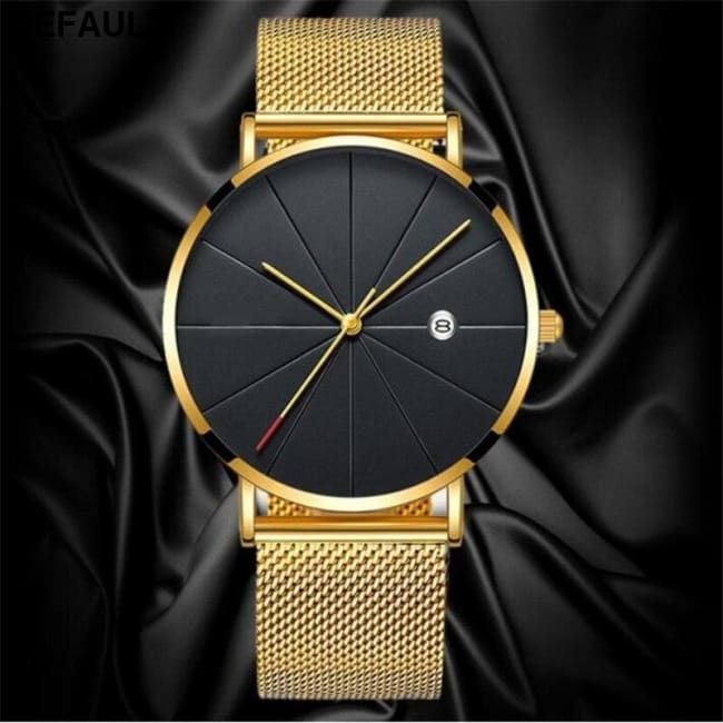 Mesh Band Steel Watch - Classic Men’s Timepiece Men Quartz Watches - Best Selling Products