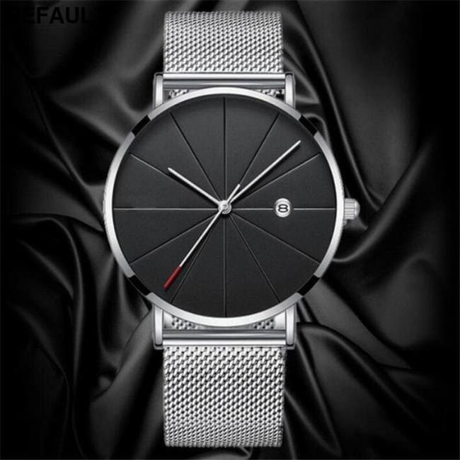 Mesh Band Steel Watch - Classic Men’s Timepiece Men Quartz Watches - Best Selling Products