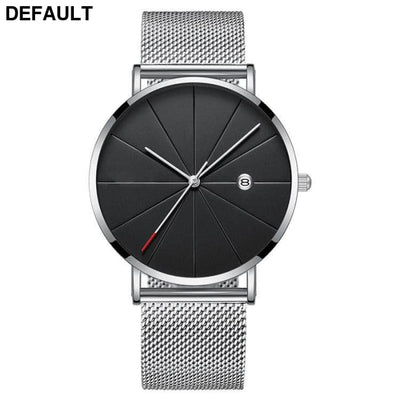Mesh Band Steel Watch - Classic Men’s Timepiece Silver Men Quartz Watches - Best Selling Products