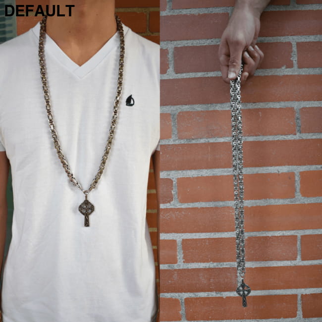 Metal Cross Necklace Silver Men Necklaces Sterling