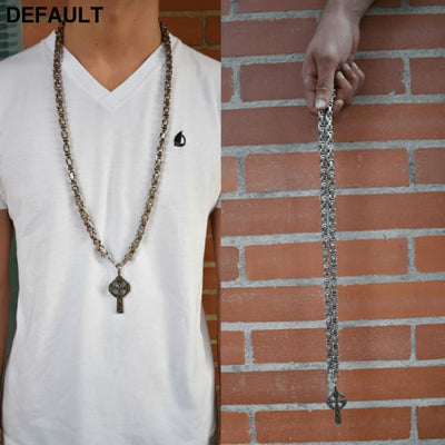Metal Cross Necklace Silver Men Necklaces Sterling