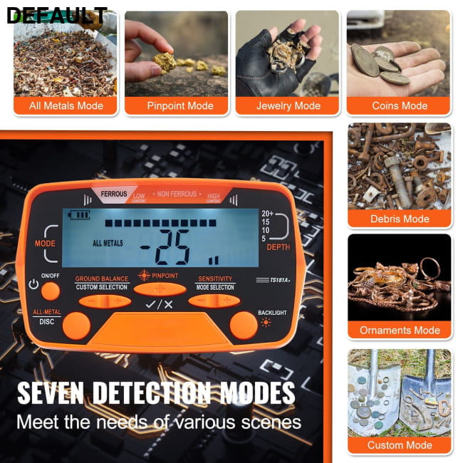 Professional Metal Detector with Waterproof Search Coil and DSP Chip Car Accessories Ground Detectors