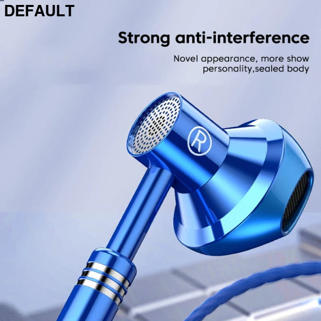 Metal Wired Earphones Sport Running Gaming Music Headphone Earbuds Headsets