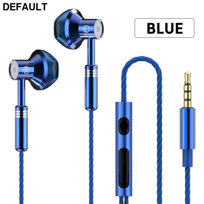 Metal Wired Earphones Sport Running Gaming Music Headphone Earbuds Headsets