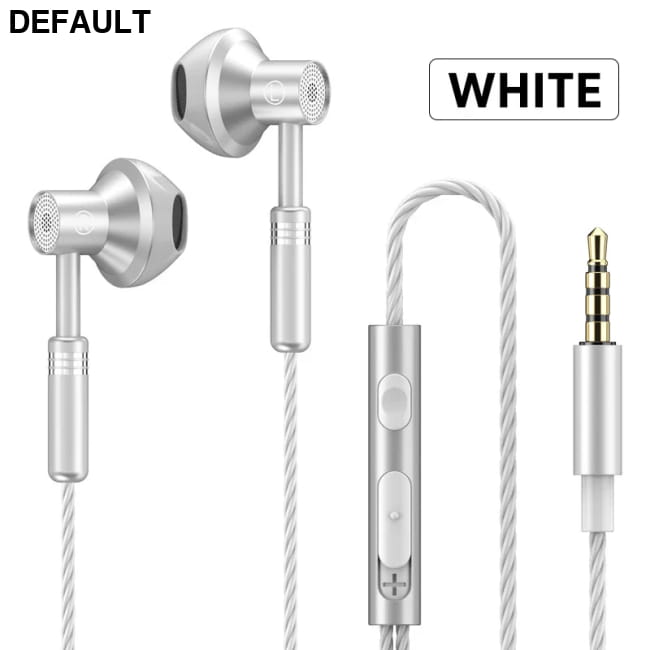 Metal Wired Earphones Sport Running Gaming Music Headphone Silver / CHINA Earbuds Headsets