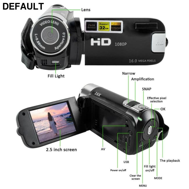 MetalVlog 16X HD Cam Digital Camcorders Best Selling Products Video Cameras