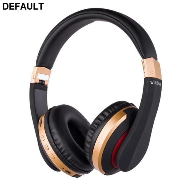 MH7 Wireless Headphones Bluetooth Headset Foldable Stereo Gold Over-Ear