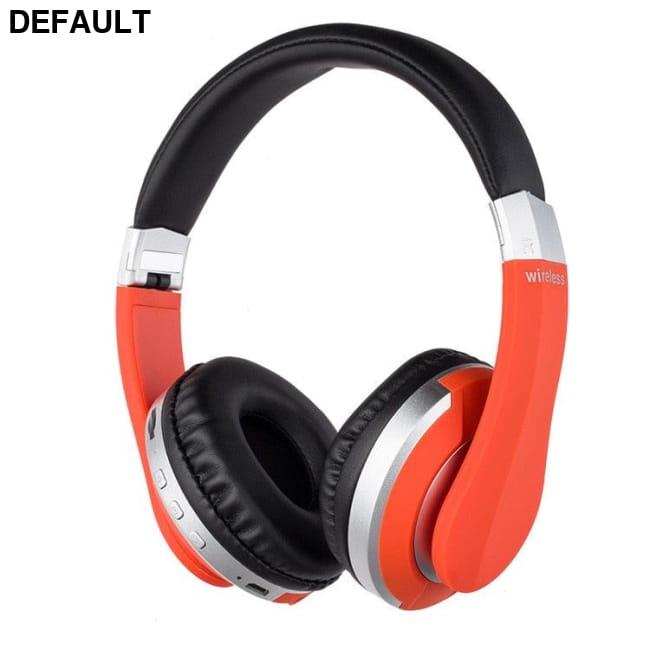 MH7 Wireless Headphones Bluetooth Headset Foldable Stereo Red Over-Ear