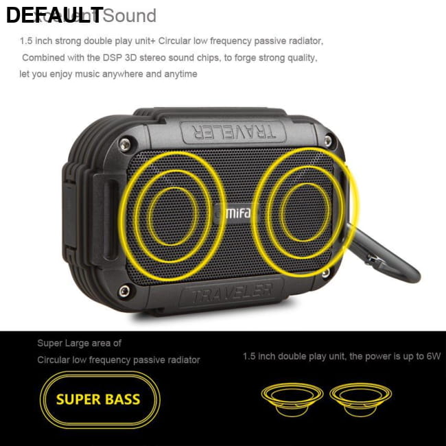 MIFA F7 Bluetooth 4.0 Speaker IP56 Dust Proof Water Gold Mini Speakers