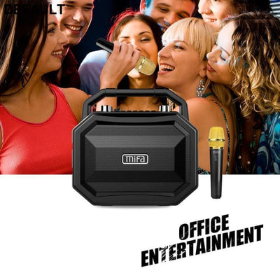 Mifa M520 Bluetooth Speaker with Wireless Microphone Mobile Karaoke TWS Stereo Mini Speakers