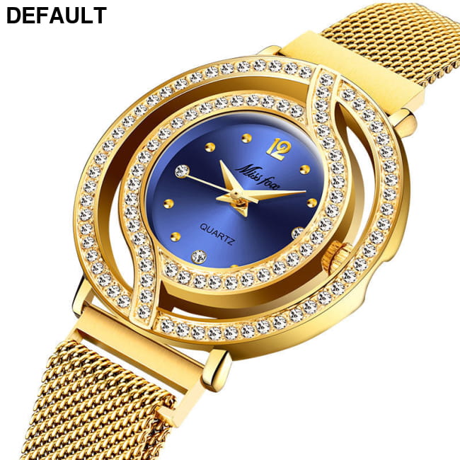 Milano mesh belt with magnet Golden Blue Noodle Women Watches