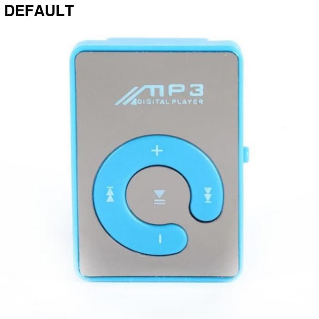 Mini MP3 Player Mirror Clip USB Digital Support 8GB SD TF Card Without Charger Blue MP3/MP4/MP5 Players Best Selling