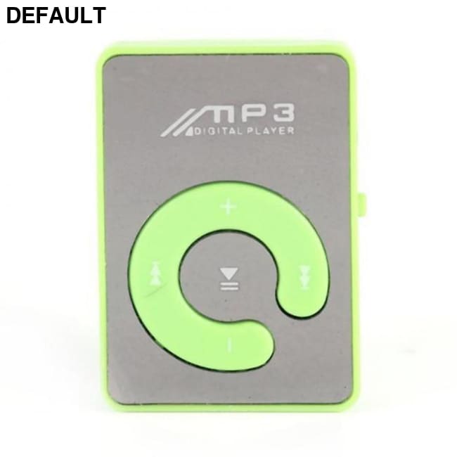 Mini MP3 Player Mirror Clip USB Digital Support 8GB SD TF Card Without Charger Green MP3/MP4/MP5 Players Best Selling