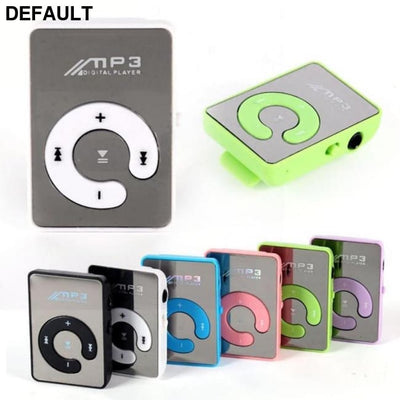Mini MP3 Player Mirror Clip USB Digital Support 8GB SD TF Card Without Charger MP3/MP4/MP5 Players Best Selling