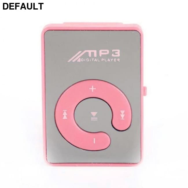 Mini MP3 Player Mirror Clip USB Digital Support 8GB SD TF Card Without Charger Pink MP3/MP4/MP5 Players Best Selling