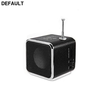 Mini TD-V26 Digital FM Radio Speaker Portable Receiver With LCD Stereo Loudspeaker Support Micro TF Card A2 Black