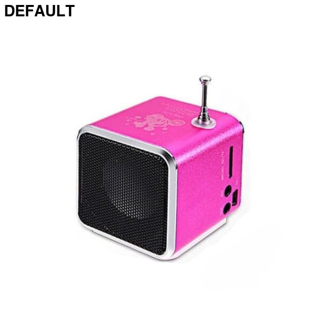 Mini TD-V26 Digital FM Radio Speaker Portable Receiver With LCD Stereo Loudspeaker Support Micro TF Card A2 Magenta
