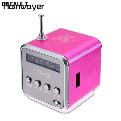 Mini TD-V26 Digital FM Radio Speaker Portable Receiver With LCD Stereo Loudspeaker Support Micro TF Card A2 Radios Best