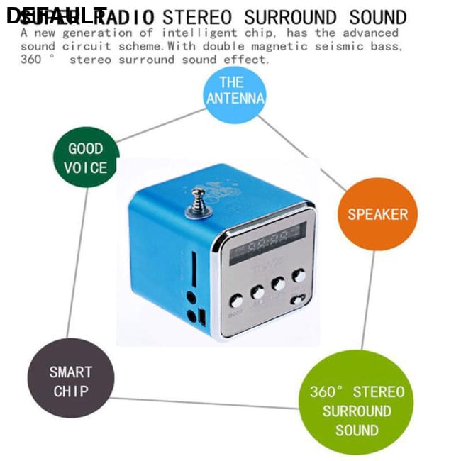 Mini TD-V26 Digital FM Radio Speaker Portable Receiver With LCD Stereo Loudspeaker Support Micro TF Card A2 Radios Best