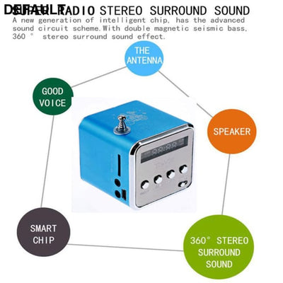 Mini TD-V26 Digital FM Radio Speaker Portable Receiver With LCD Stereo Loudspeaker Support Micro TF Card A2 Radios Best