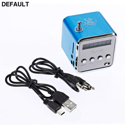 Mini TD-V26 Digital FM Radio Speaker Portable Receiver With LCD Stereo Loudspeaker Support Micro TF Card A2 Radios Best