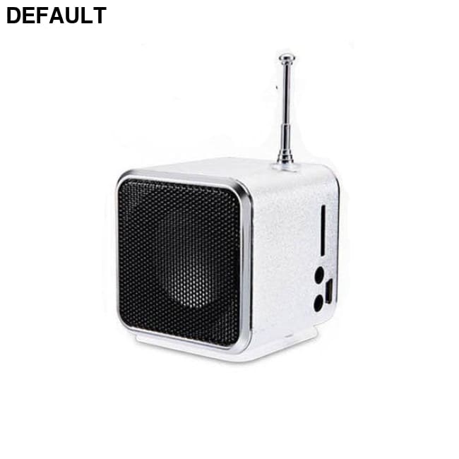 Mini TD-V26 Digital FM Radio Speaker Portable Receiver With LCD Stereo Loudspeaker Support Micro TF Card A2 Silver